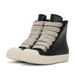 Unisex High-Top Chunky Sneakers – Retro Leather Lace-Up Boots With Side Zipper & Cushioned Sole (36-45, Black, Metal Eyelets, 4cm Platform)_vogvips.com
