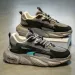 Mens White Black Chunky Dad Sneakers Breathable Mesh Upper Non Slip Thick Sole Casual Running Shoes For Streetwear_vogvips.com