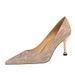 0755-A6 Fashion Sexy Banquet Thin High Heel Shallow Mouth Pointed Sequin Women's Wedding Single Shoes_vogvips.com