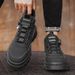 European Warm Series Leather Patchwork Fashion No-Tie Rotating Button Martin British Style Workwear Sports Casual Versatile Men's Boots_vogvips.com