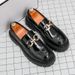 Loafers Business Formal Men's Slip-On Casual British Style Youth Glossy Platform Heel Height Increasing Leather Shoes_vogvips.com