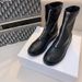 Martin For Women Ghost Emperor Guidi 2025 New Autumn Winter Genuine Leather British Style Front Zipper Short Mid-Calf_vogvips.com