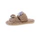 High-Value Cartoon Strap Dog One-Word Cotton Winter Outdoor Wear Resistant Non-Slip Furry Home Soft Sole Open-Toe_vogvips.com