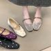 French-style Satin Square-toed Mary Jane With Rhinestones And Internal Height Increase, New Spring/autumn Single-strap_vogvips.com