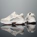 Men's Shoes Breathable Mesh Running Shoes - Lightweight Casual Sneakers For Summer, Fashionable Low-Top Lace-Up Design With Thick Sole_vogvips.com