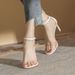 MTX Summer New Heels 2025 Nude Color Thin Strap One-Word Transparent Fairy Style Elegant High Heel Sandals For Women_vogvips.com