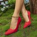 Women's Single Shoes Solid Color High-heeled Shoes With Slim Plus Size Women's Shoes Simple Pointy_vogvips.com