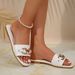 Women's Shoes, New Style Fashion Slippers, Classic Temperament, Versatile Solid Color Decoration, Square Head Flat Bottom Comfortable Sandals_vogvips.com