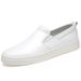 Men's Round Head First Layer Casual Men's Board Shoes Foot Cover Breathable Flat Heel Single Shoes Work Shoes_vogvips.com