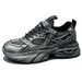 Black Dad Sneakers For Men 2025 Spring Summer New Thick Sole Height Increasing Breathable Men's Mesh Sports Casual Shoes_vogvips.com