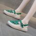 Sandals Women's Leather Surface Flat Bottom Bag Head Soft Sole Maternity Shoes Casual Wear Color Matching Beach Sandals_vogvips.com