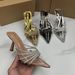 Women S Shoe High Heeled Stiletto PVC Transparent Fashionable Women Sandals And Slippers_vogvips.com