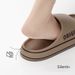 Feslishoet Women Letter Slippers Beach Slides Solid Color Mens Thick Sole Indoor Bathroom Anti Slip Shoes Summer Couple_vogvips.com