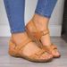 Trade Shoes Women's New Autumn And Winter Flat Wedge Open Toe Velcro Casual Sandals Large Size_vogvips.com