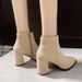 2020 New Women's Shoes Side Zipper Martin Suede Pointed Toe Autumn Plush High Ankle Boots Chunky Heel Winter_vogvips.com
