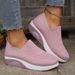New Women Tennis Walking Air Cushion Non Slip Orthopedic Shoes Ladies Platform Mules Breathable Wedge Female Sneakers_vogvips.com