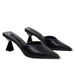 Pointed Toe High Chunky Heel Sandals Women, Outdoor Wear, Trendy And Versatile, Mid-Heel Slip-On Shoes For Summer 2023_vogvips.com