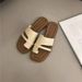 Minimalist Style Toe-Open Outdoor Slippers For Women 2026 New Summer Korean Retro Vacation Slip-On Roman Sandals_vogvips.com