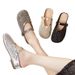 Women's Height-Increasing Rhinestone Closed-Toe Slippers 2026 Spring/Summer New Mesh Hollow Breathable Slip-On Mary Jane_vogvips.com