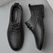 Men's Leather Shoes Lace-up Casual Leather Shoes Dress Men's Shoes Round Head Casual Men's Shoes_vogvips.com
