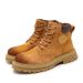 European Warm Series Martin High Top British Style Mid-Top Work Outdoor Desert Wear-Resistant Men's Yellow Boots_vogvips.com