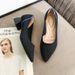 High-heeled Princess Shoes, Single For Cross-border Foreign Trade, Leopard Print, Fly-knit, Pointed Toe, Chunky Heel,_vogvips.com