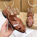 2025 Korean-style Sheepskin Sandals For Women, New Summer Model, Soft-soled, Closed-toe, Casual Roman Shoes, Versatile,_vogvips.com