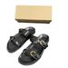 ZA Summer New Product 2025 One Belt Back Empty Women's Shoes Black Buckle Breathable Round Head Fashion Flat Sandals_vogvips.com