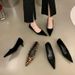 French Style Small High Heels, Women's Professional Black, 2026 Autumn And Winter New Item, Slim Heel, Shallow Mouth,_vogvips.com