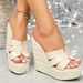 Women's Sexy High Wedge Sandals - Breathable Raffia Platform Heels With Non-Slip Sole, Fashionable Summer Beach Shoes For Women_vogvips.com