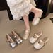 French Mary Jane Shoes White Single Shoes Women's Spring And Summer Evening Gentle Matching Skirt Flat-soled Small Leather Shoes_vogvips.com