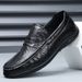 Spring Summer New Shoes With Soles Soft Surfaces, Breathable And Comfortable Casual Men's Genuine Leather Bean Shoes,_vogvips.com