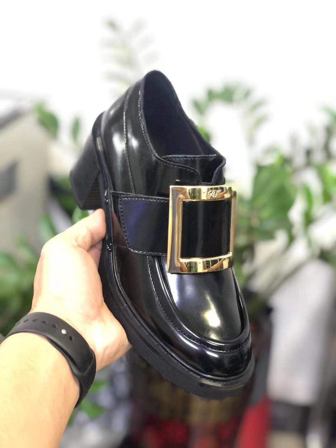 New Patent Leather Loafers Square Buckle Small Leather Shoes For Women Real Leather Inner Heightening Single Shoes Style Casual Shoes_vogvips.com