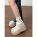Warm Non-Slip Cotton Shoes 2024 New Winter Northeast White Height-Increasing Fleece-Lined Thick-Soled Snow Boots For_vogvips.com