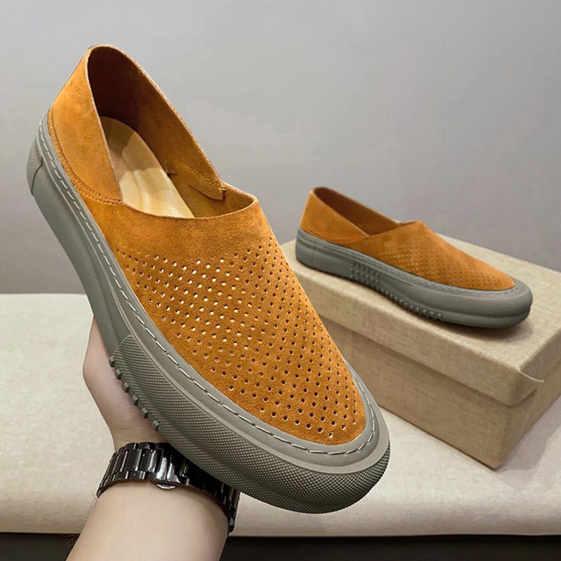 Soft Surface Breathable 2025 New Slip-On Beanie Shoes Driving Casual Men's Lazy Loafers Comfortable And Versatile Men's Shoes Tr_vogvips.com