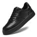Men's Small Leather Shoes Shoes Casual Round Head Board Shoes Business Style Light Luxury Black Shoes_vogvips.com