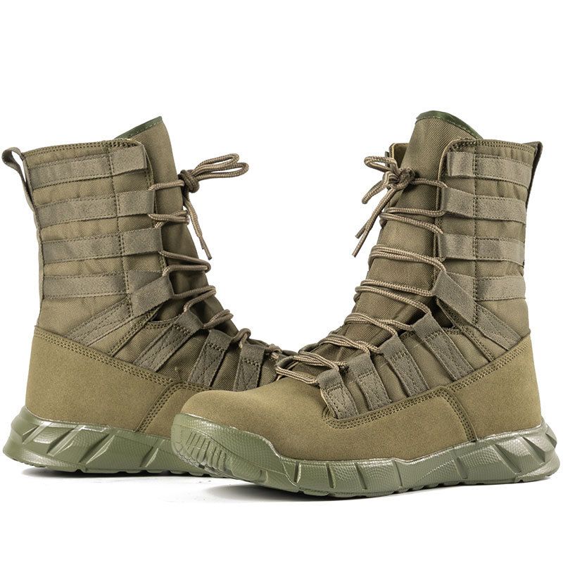 Men’s Shoes New High Top Combat Boots, Green Desert Boots, Brown Boots, Lightweight Combat Boots, Training Boots_vogvips.com
