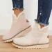 Woman Winter Fashion Snow Casual Leather Cotton Ladies Boots Knee High Boots Platform Shoes Botines Mujer XW6.5_vogvips.com