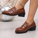 Pointed Toe Patent Leather Women's 2026 New Spring/Autumn Japanese Style Shallow Slip-On Chunky Heel Casual Shoes_vogvips.com