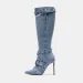 Autumn Winter European And American Style Rivet Motorcycle Womens Sexy Nightclub Spicy Girl Zipper Boots 241031_vogvips.com