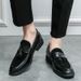British Trend One Foot Leather For Men's Business Oversized Tassels Hairstylist Groom's Wedding Youth Casual Shoes_vogvips.com