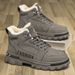 European Warm Series Autumn Winter Men's 2025 Martin Boots High-top Casual Warm Fleece Cotton Versatile Fashion Thick-soled Trendy Shoes_vogvips.com