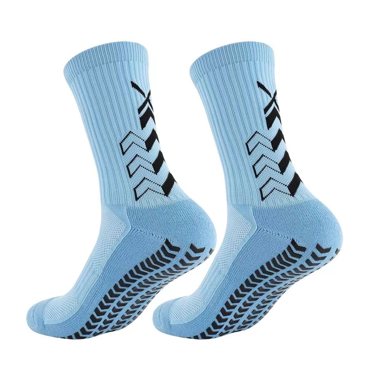 Sport Socks Mid Tube Non Slip Dotted Football Socks Mesh Breathable Cushioning Training Basketball Sports Socks_vogvips.com
