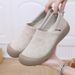Women's Comfortable Slip-On Flats - Soft Sole Retro Style Casual Shoes For Spring Autumn (Beige, Black, Camel)_vogvips.com
