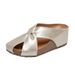 Trendy Slip-On Women's Sandals for Summer Wear with Skirts 2026 Style Wedge Heel Easy to Wear outside Shoes_vogvips.com