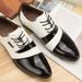 Men's Breathable Formal Shoes - Lightweight Round Toe Business Oxfords For Office, Wedding & Daily Wear Fashionable Performance Shoes, Wedding Shoes_vogvips.com