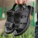 2025 Summer New Men's Casual Sandals Wholesale Breathable Versatile Beach Shoes Thick Sole Non-Slip For Driving_vogvips.com