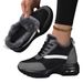 Women's Cotton Shoes With Plush Insulation, Air Cushion, Sloping Heel, Thick Soled Casual Shoes_vogvips.com