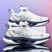 Men's Spring Running Shoes with Rotating Button Design Breathable Thick Sole Popcorn Cushioning Casual Style_vogvips.com