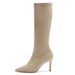 Over-the-Knee Women's 2025 New Autumn Winter High Heel Long Pointed Toe Stiletto Mid-Calf Boots_vogvips.com